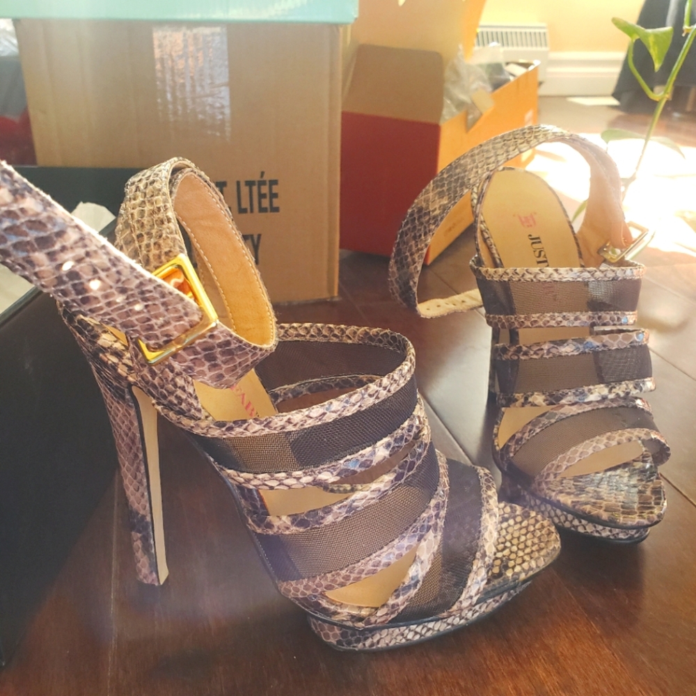 6 inch sexy snakeskin heel